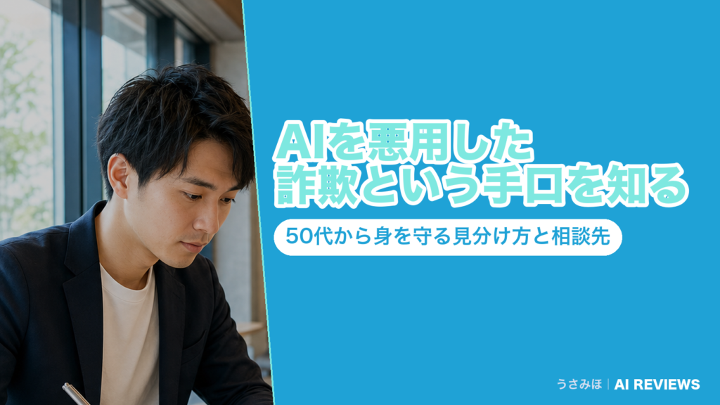 AIを悪用した詐欺という手口を知る｜50代から身を守る見分け方と相談先